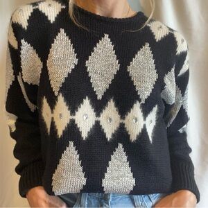 Vintage Vanna Kristy metallic embellished sweater size small